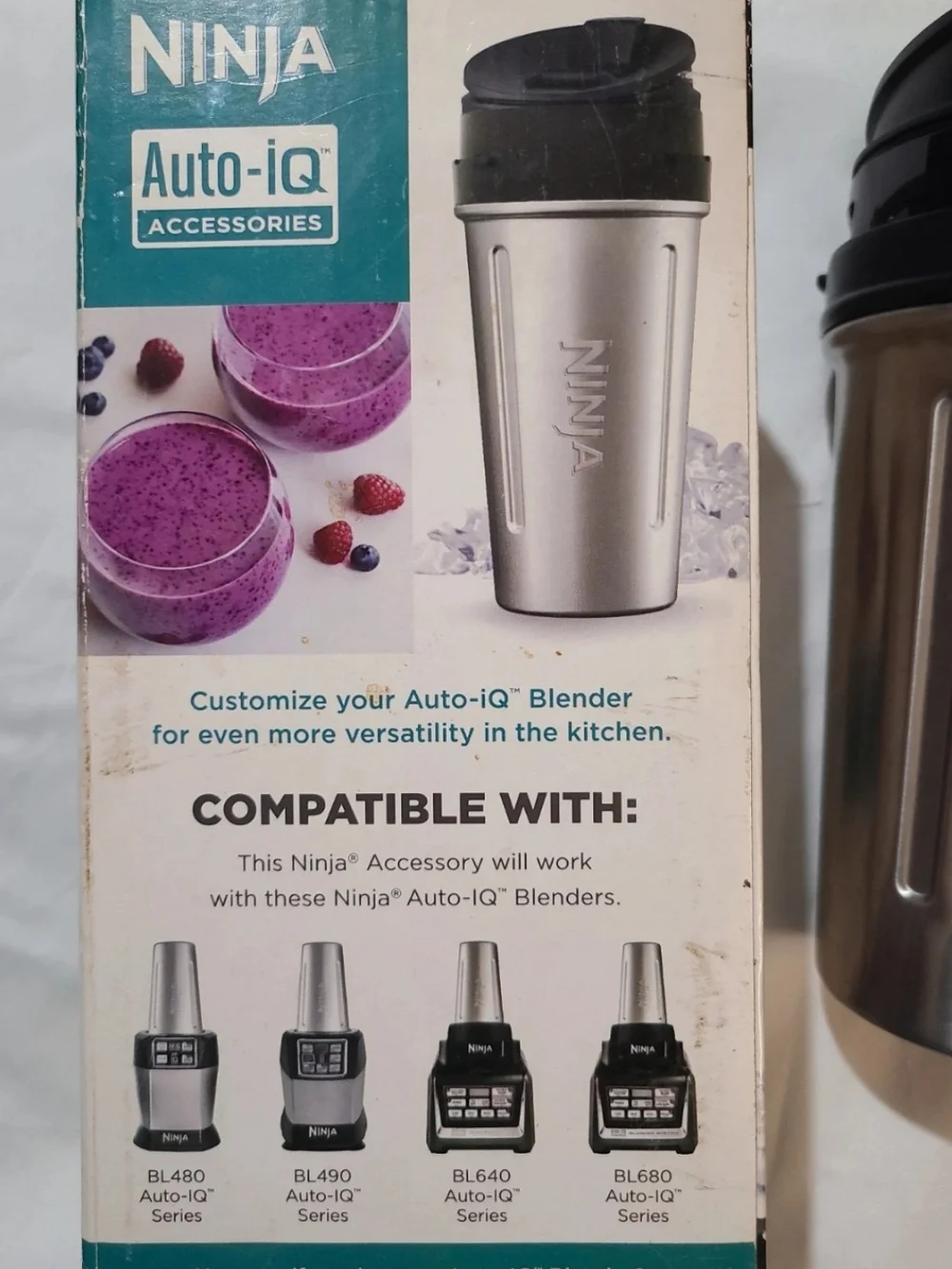 Ninja 24 oz Stainless Steel Nutri Ninja Travel Cup - Silver